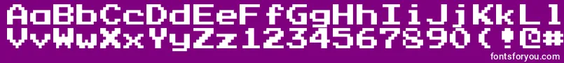 フォントPressStartK – 紫の背景に白い文字