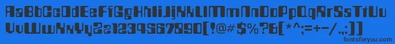 Шрифт Countdownc – чёрные шрифты на синем фоне