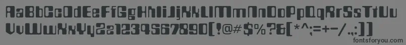 フォントCountdownc – 黒い文字の灰色の背景
