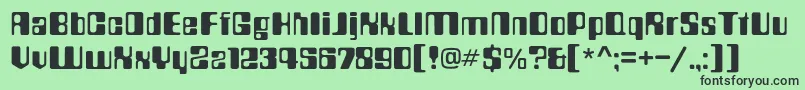 Countdownc Font – Black Fonts on Green Background