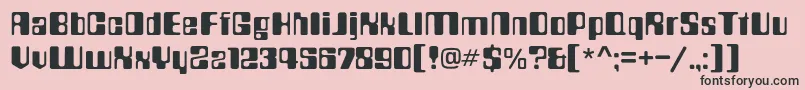 Шрифт Countdownc – чёрные шрифты на розовом фоне
