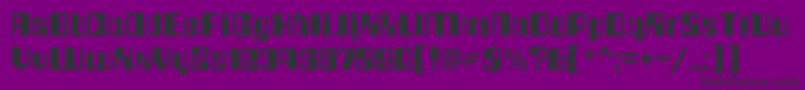 Fonte Countdownc – fontes pretas em um fundo violeta