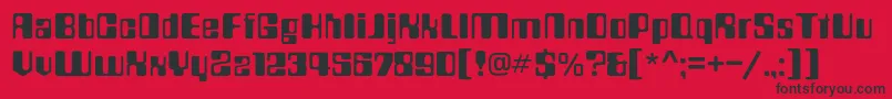 Countdownc Font – Black Fonts on Red Background