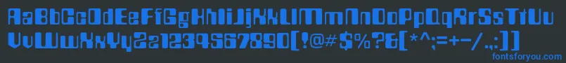Countdownc Font – Blue Fonts on Black Background
