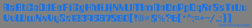 Countdownc Font – Blue Fonts on Gray Background