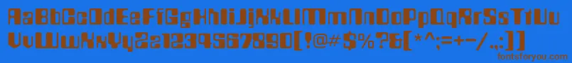 Countdownc Font – Brown Fonts on Blue Background