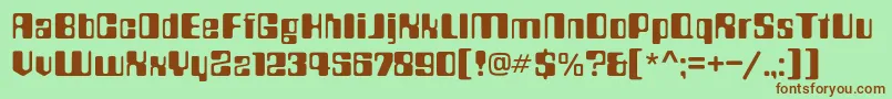 Шрифт Countdownc – коричневые шрифты на зелёном фоне
