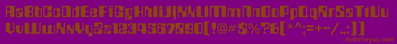 Countdownc Font – Brown Fonts on Purple Background