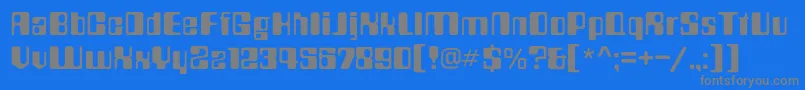 Countdownc-Schriftart – Graue Schriften auf blauem Hintergrund
