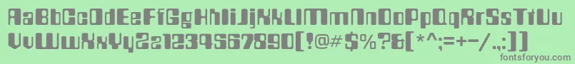 Countdownc Font – Gray Fonts on Green Background