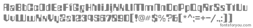 フォントCountdownc – 白い背景に灰色の文字