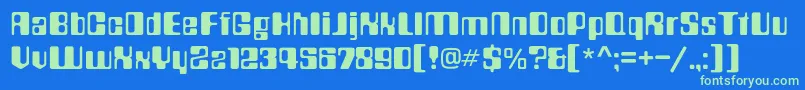 Countdownc Font – Green Fonts on Blue Background