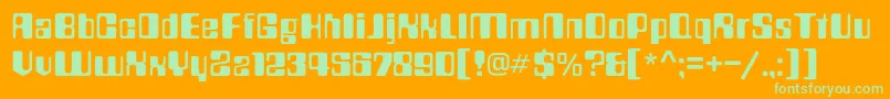 Countdownc Font – Green Fonts on Orange Background