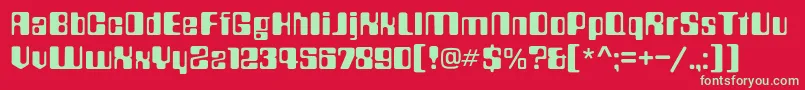 Countdownc Font – Green Fonts on Red Background