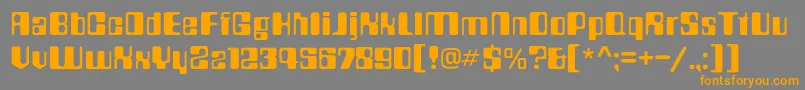 Countdownc Font – Orange Fonts on Gray Background