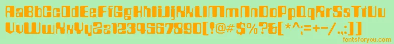 Шрифт Countdownc – оранжевые шрифты на зелёном фоне