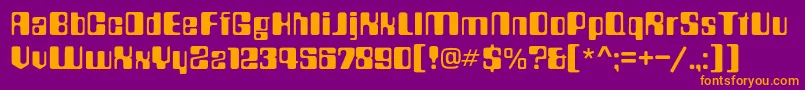 Countdownc Font – Orange Fonts on Purple Background