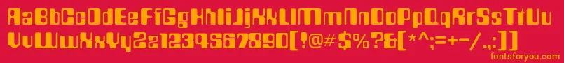 Countdownc Font – Orange Fonts on Red Background