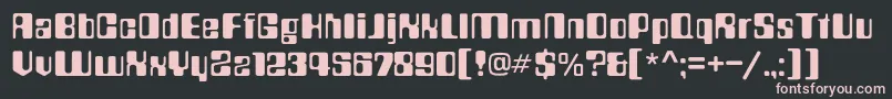 Fonte Countdownc – fontes rosa em um fundo preto