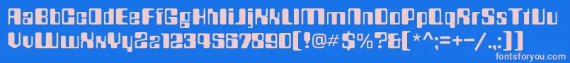 Шрифт Countdownc – розовые шрифты на синем фоне