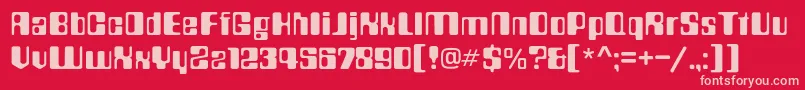 Countdownc Font – Pink Fonts on Red Background