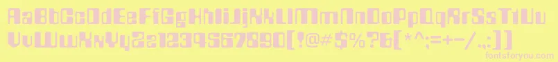 Шрифт Countdownc – розовые шрифты на жёлтом фоне