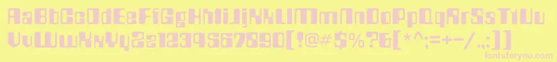 Countdownc Font – Pink Fonts on Yellow Background