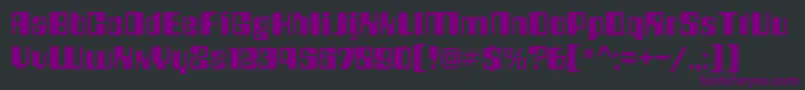 Countdownc Font – Purple Fonts on Black Background