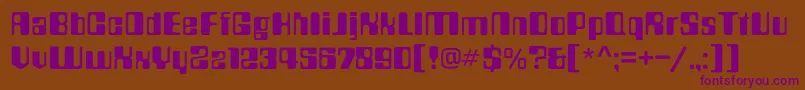 Шрифт Countdownc – фиолетовые шрифты на коричневом фоне