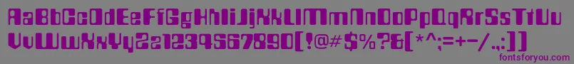 Countdownc Font – Purple Fonts on Gray Background