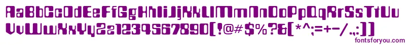 Countdownc-Schriftart – Violette Schriften auf weißem Hintergrund