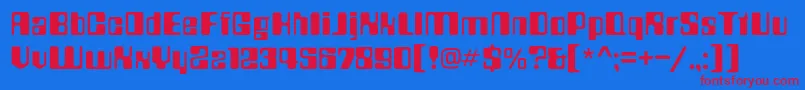 Countdownc Font – Red Fonts on Blue Background