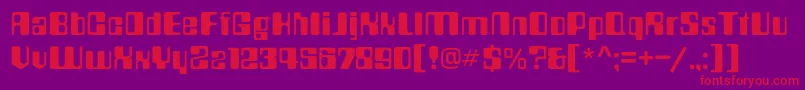 fuente Countdownc – Fuentes Rojas Sobre Fondo Morado