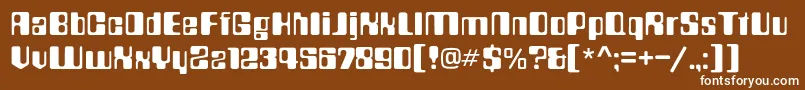 フォントCountdownc – 茶色の背景に白い文字