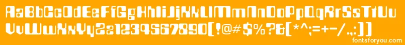 Countdownc Font – White Fonts on Orange Background