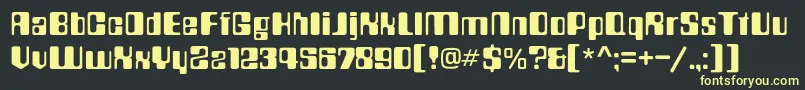 Countdownc Font – Yellow Fonts on Black Background