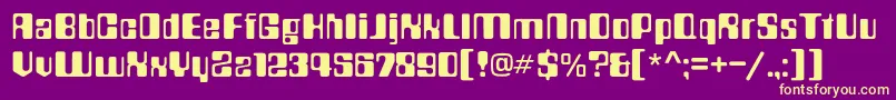 Шрифт Countdownc – жёлтые шрифты на фиолетовом фоне