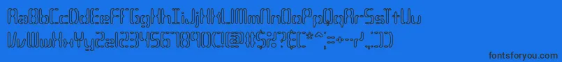 フォントCompc3o – 黒い文字の青い背景