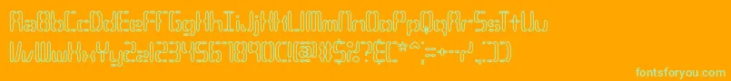 Compc3o Font – Green Fonts on Orange Background