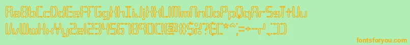 Compc3o Font – Orange Fonts on Green Background