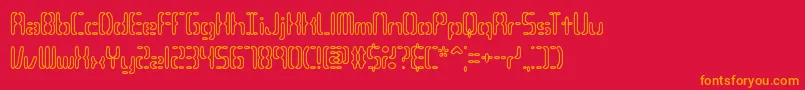 Compc3o Font – Orange Fonts on Red Background