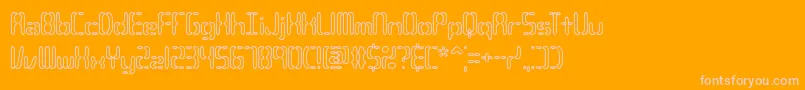 Compc3o-Schriftart – Rosa Schriften auf orangefarbenem Hintergrund