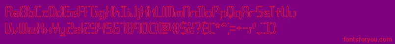 Compc3o-Schriftart – Rote Schriften auf violettem Hintergrund