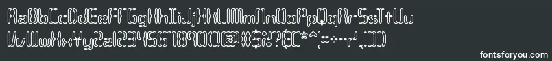 Compc3o-Schriftart – Weiße Schriften auf schwarzem Hintergrund