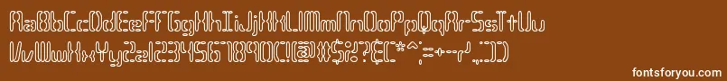 Compc3o Font – White Fonts on Brown Background