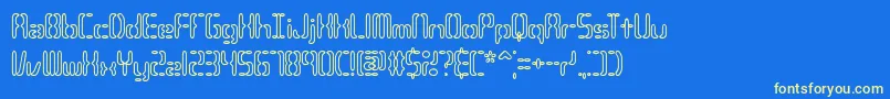 Compc3o Font – Yellow Fonts on Blue Background