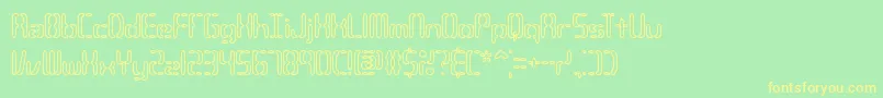 Compc3o Font – Yellow Fonts on Green Background