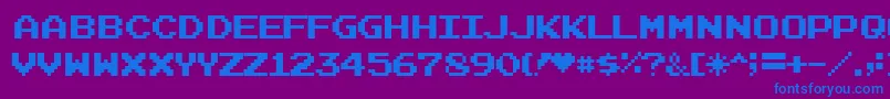 Шрифт Joystix – синие шрифты на фиолетовом фоне