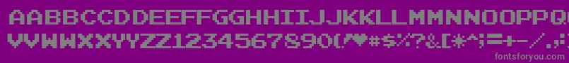 Шрифт Joystix – серые шрифты на фиолетовом фоне