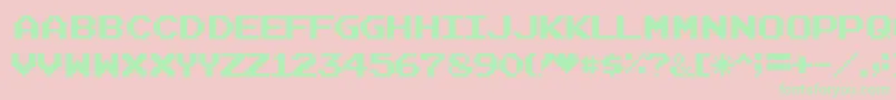 Joystix Font – Green Fonts on Pink Background